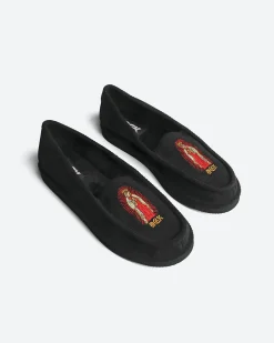 Blessed Embroidered Corduroy Slippers