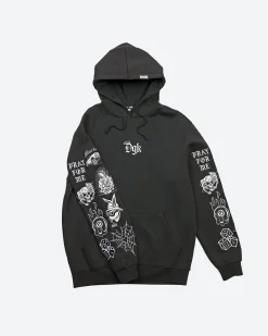 Crazy Life Embroidered Hooded Fleece