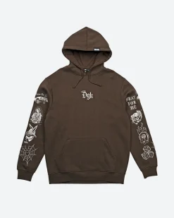 Crazy Life Embroidered Hooded Fleece