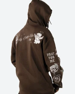 Crazy Life Embroidered Hooded Fleece