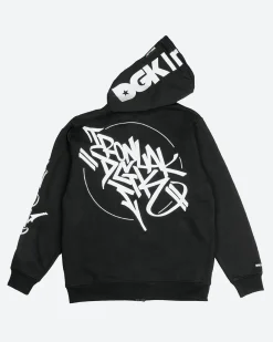 DGK x Ironlak Tag Zip-Up Embroidered Hooded Fleece