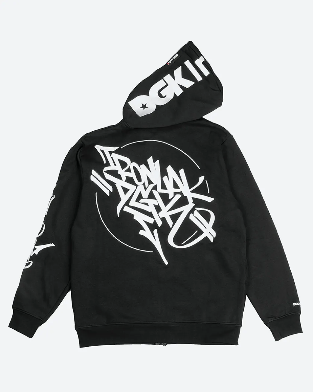 DGK x Ironlak Tag Zip-Up Embroidered Hooded Fleece