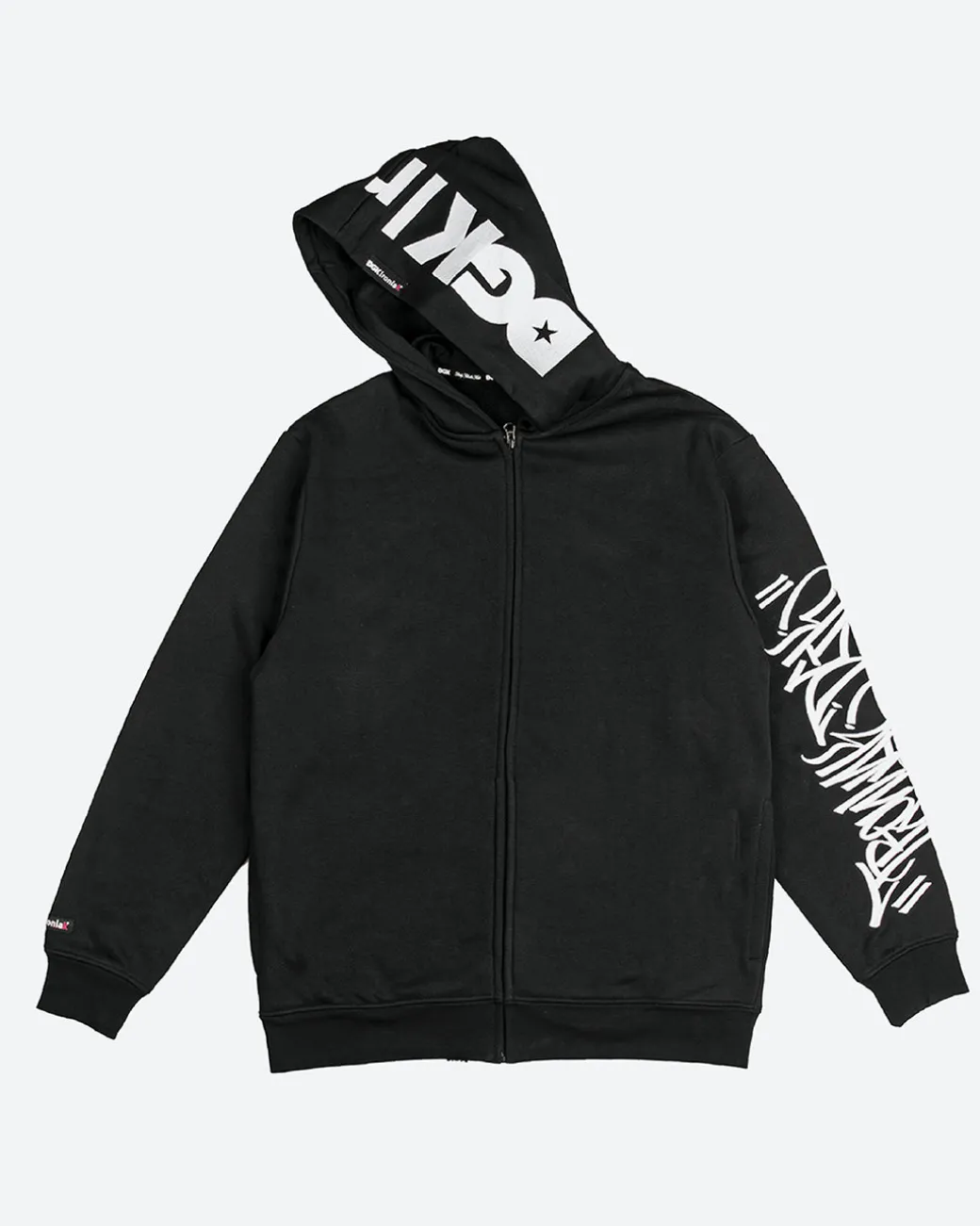 DGK x Ironlak Tag Zip-Up Embroidered Hooded Fleece