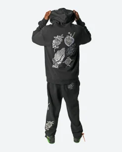 Inked Embroidered Hooded Fleece