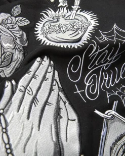 Inked Embroidered Hooded Fleece